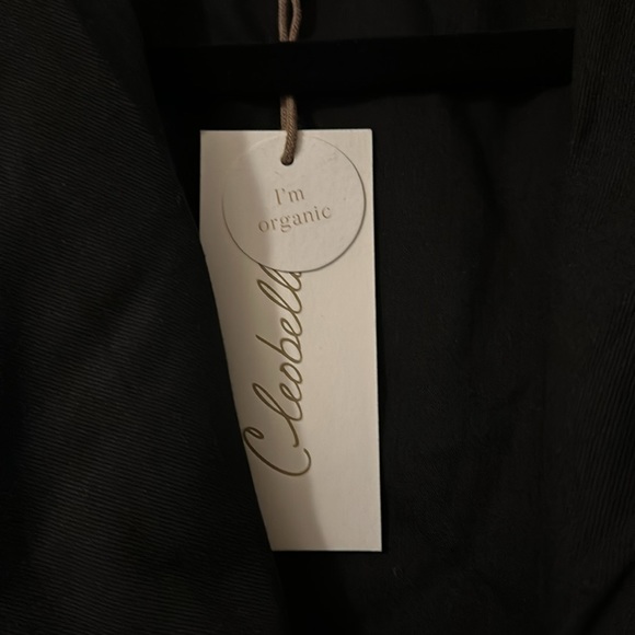 Cleobella Black Coat Lightweight Size L/XL Organic Cotton Jacket NWT - Picture 5 of 7